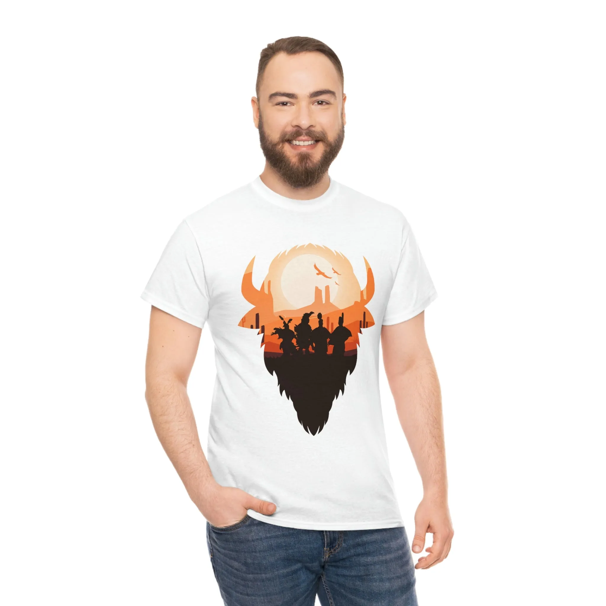 Pow Wow Buffalo Silhouette T-Shirt