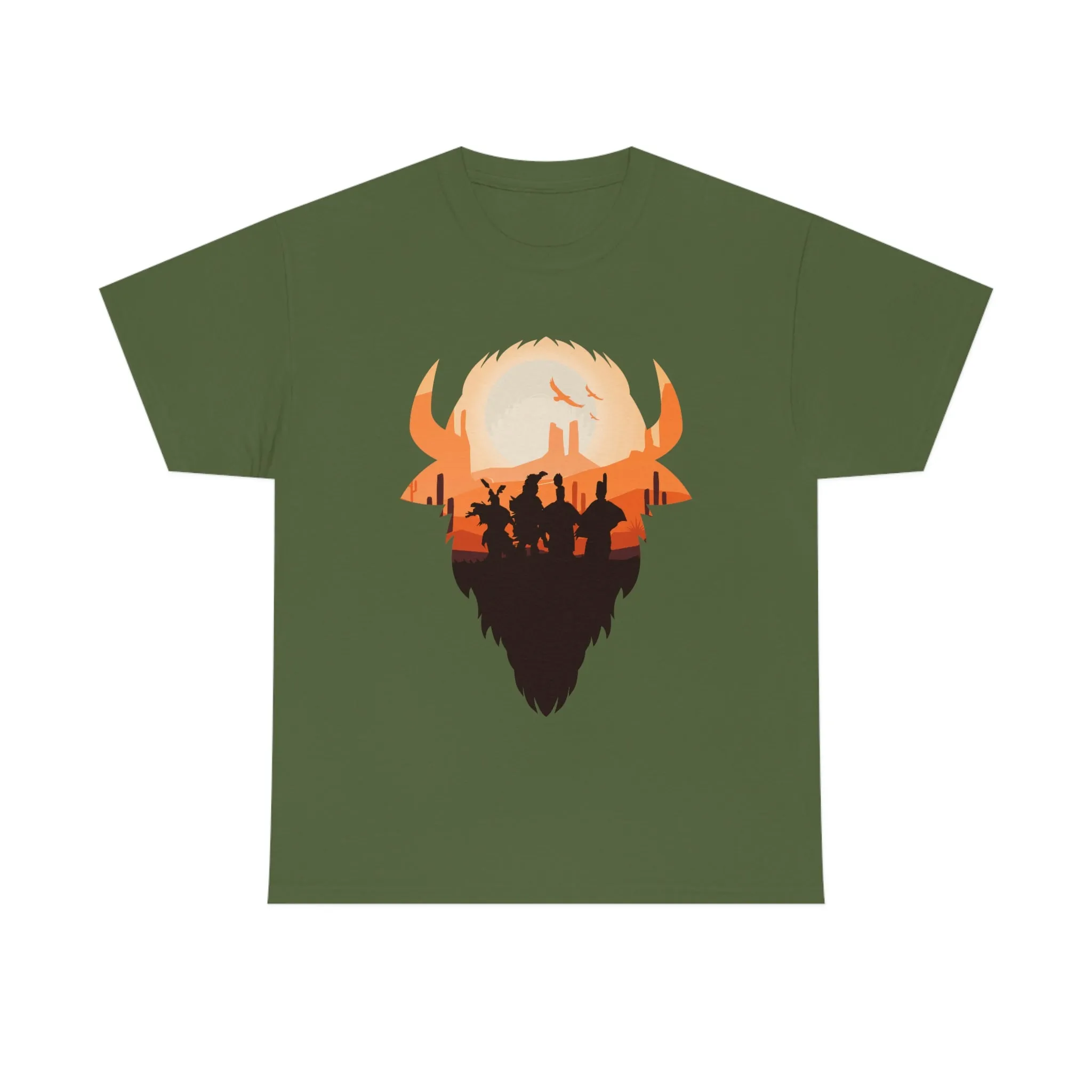 Pow Wow Buffalo Silhouette T-Shirt