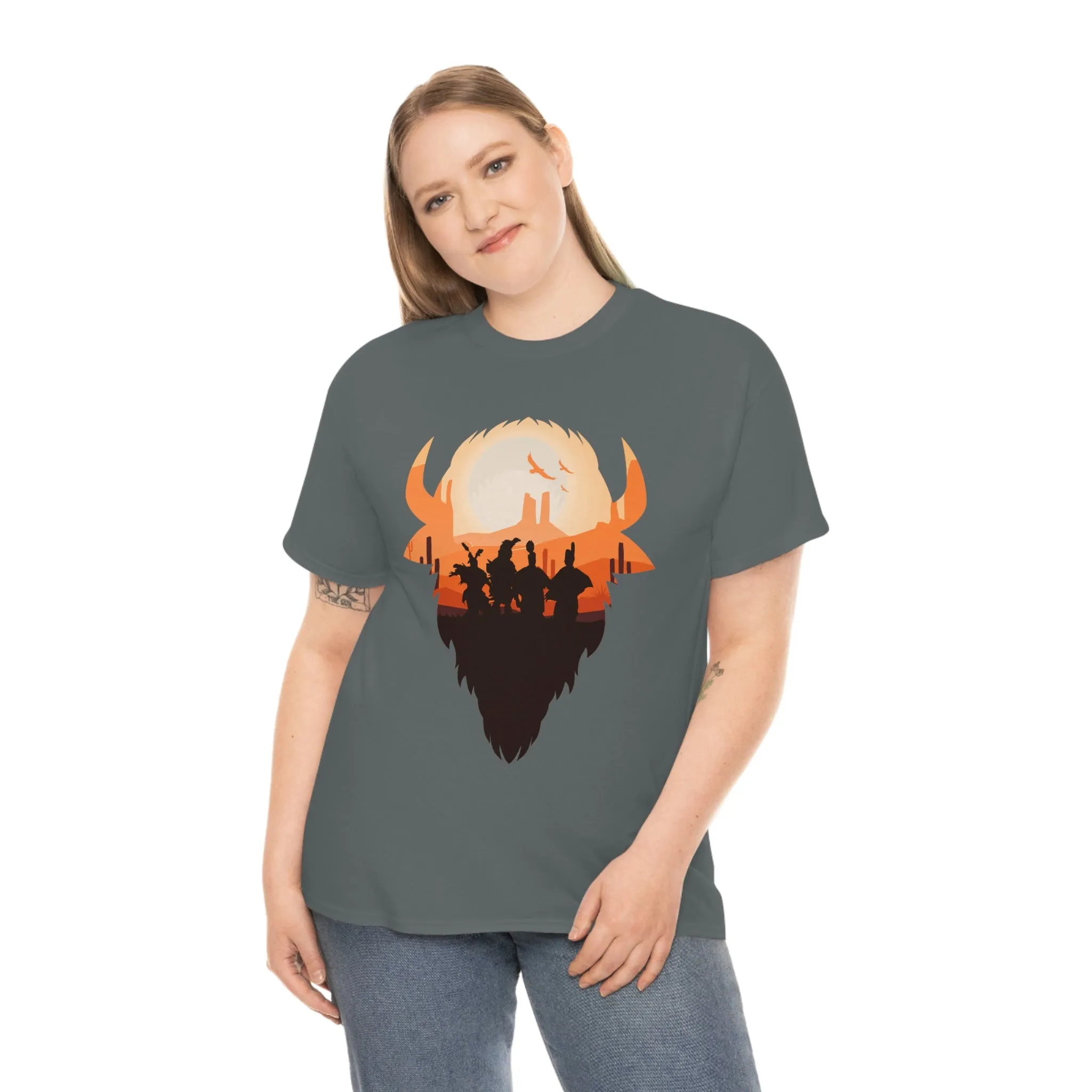 Pow Wow Buffalo Silhouette T-Shirt
