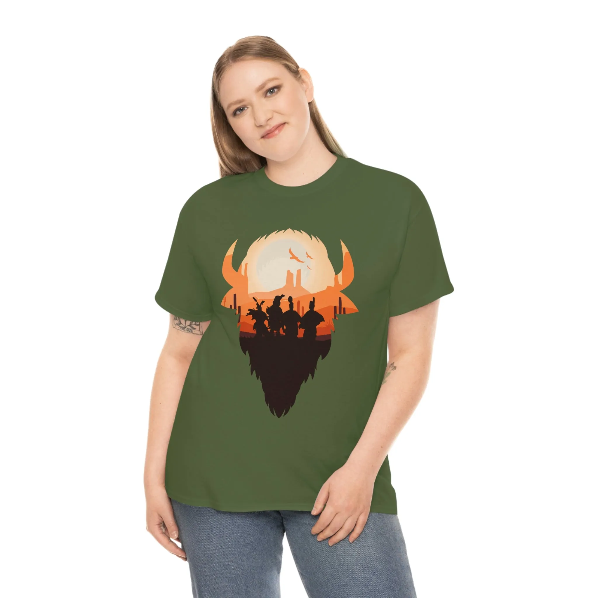 Pow Wow Buffalo Silhouette T-Shirt
