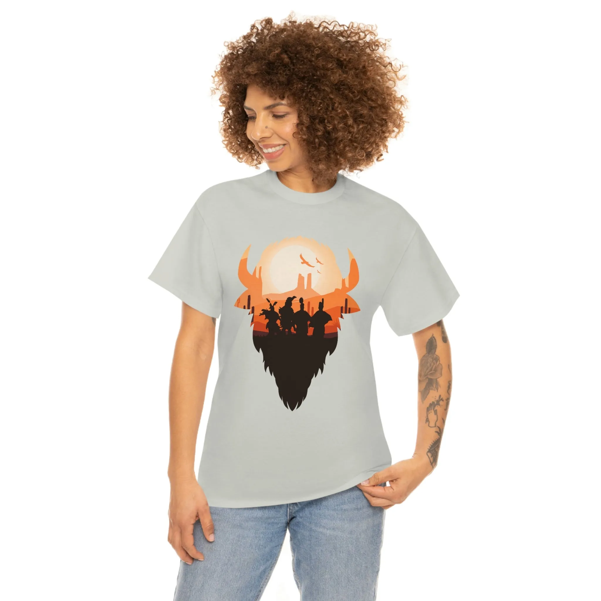 Pow Wow Buffalo Silhouette T-Shirt