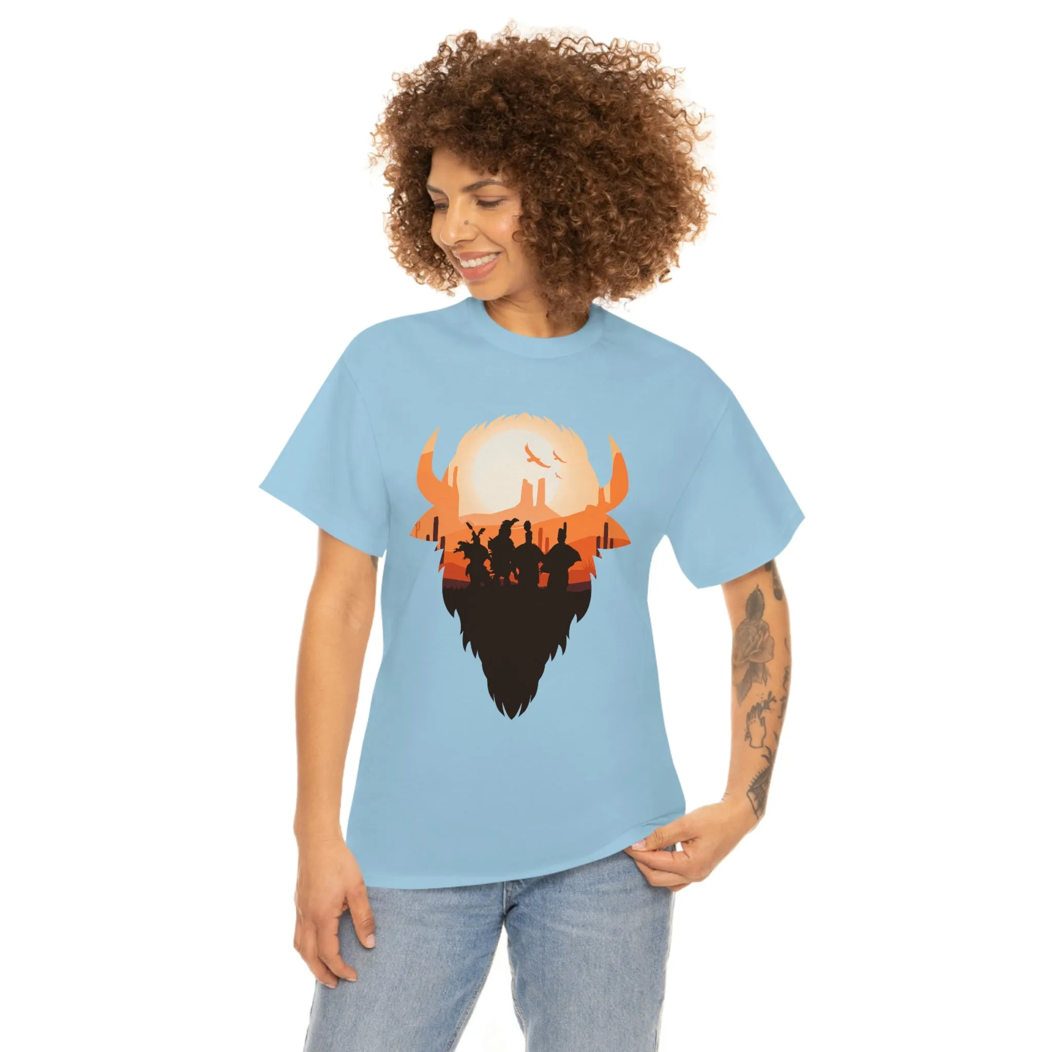 Pow Wow Buffalo Silhouette T-Shirt