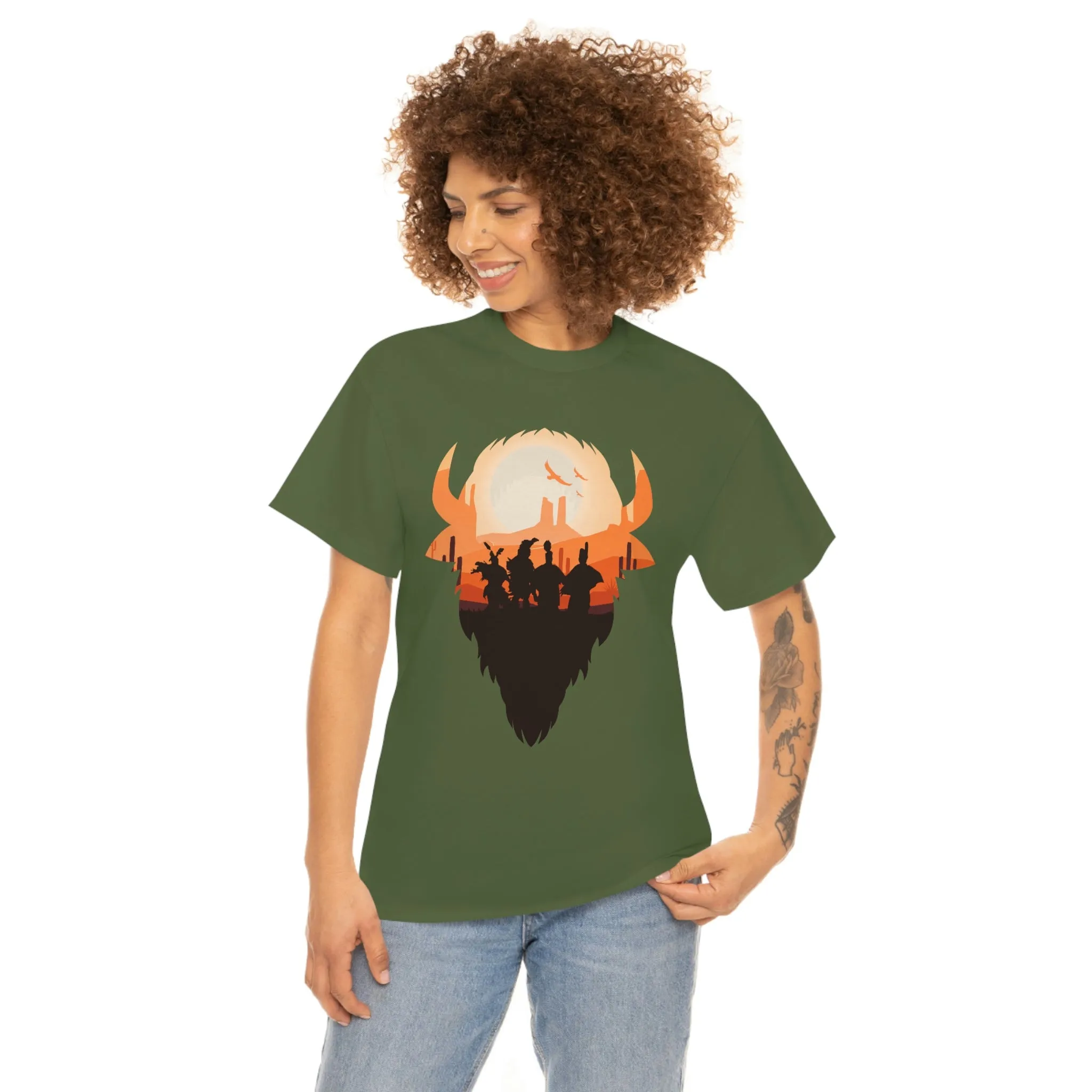 Pow Wow Buffalo Silhouette T-Shirt