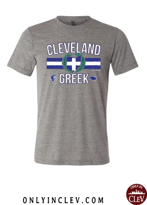"Cleveland Greek" Design on Gray