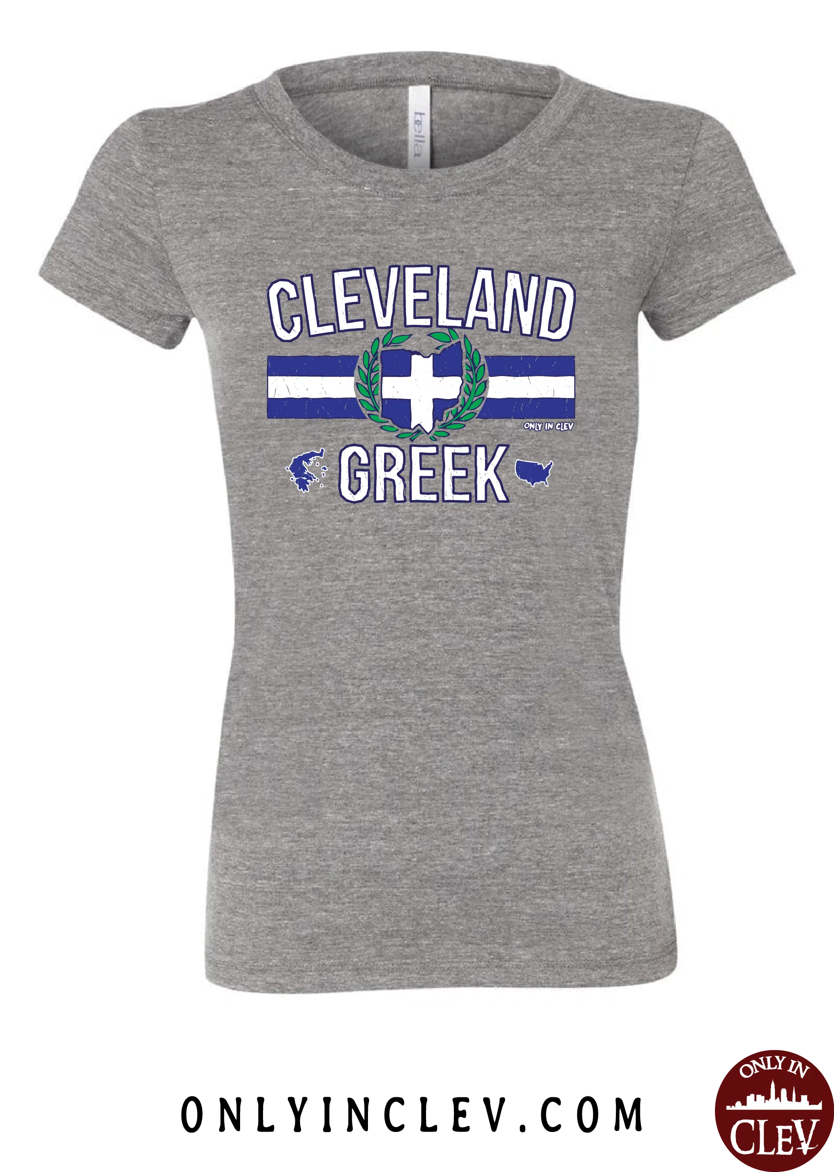 "Cleveland Greek" Design on Gray