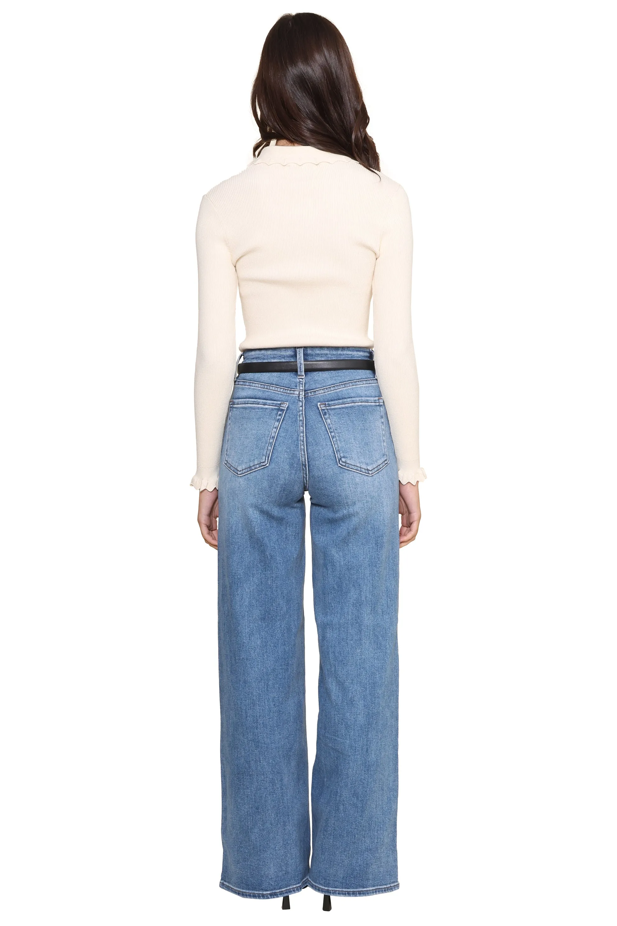 Rae Ribbed Polo Knit Top