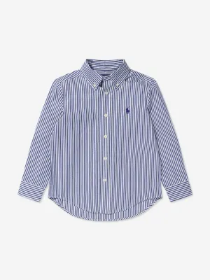 Ralph Lauren Boys Striped Shirt in Navy