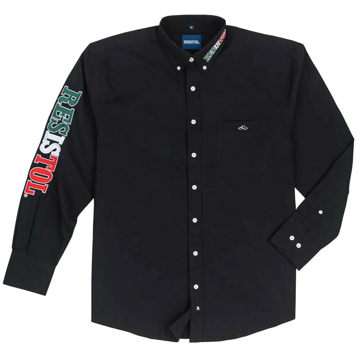 Resistol Clothing Black Mexico Logo Embroidered Button-Down Shirt