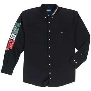 Resistol Clothing Black Mexico Logo Embroidered Button-Down Shirt