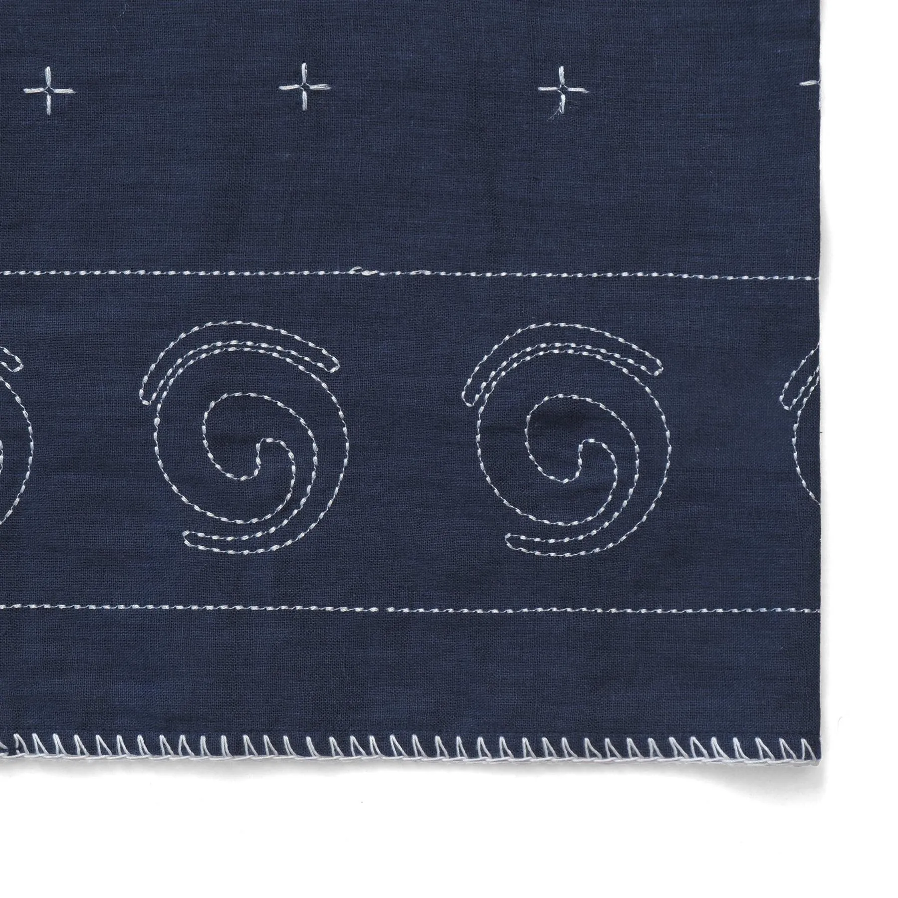 Ronin Linen Button Down Polo Navy - 2024