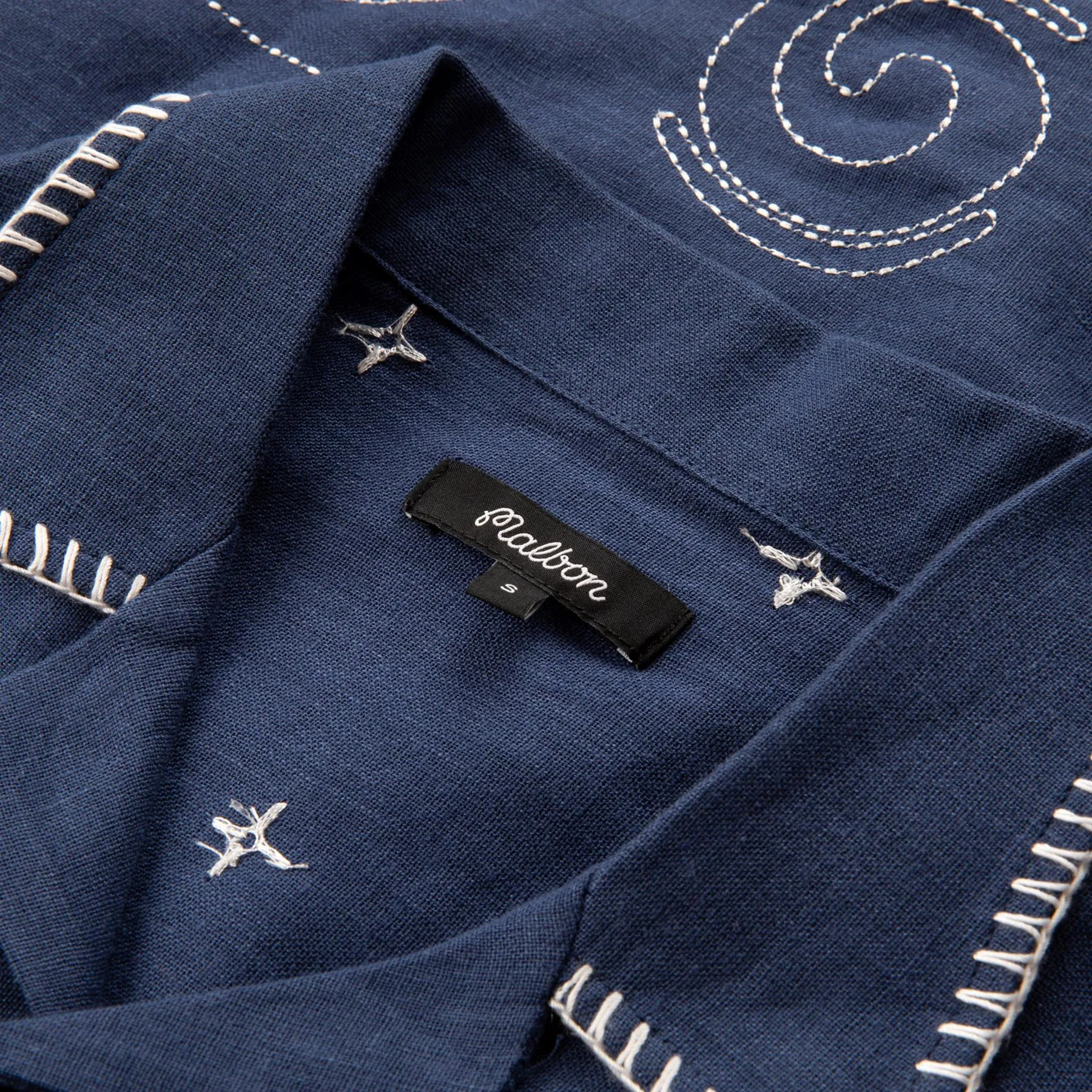 Ronin Linen Button Down Polo Navy - 2024