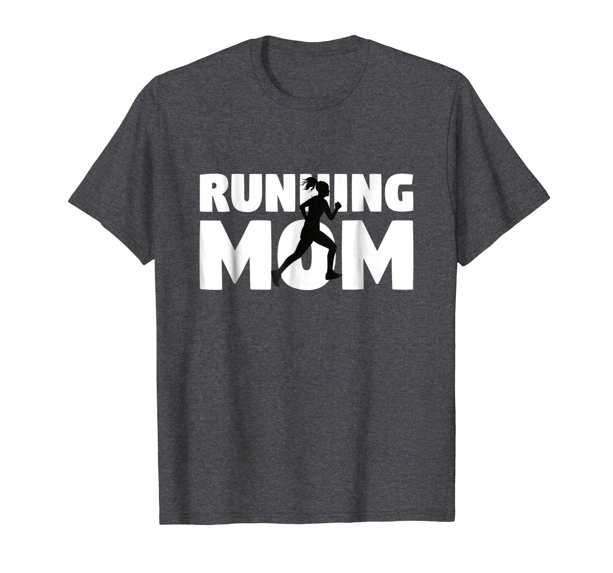 Running Mom T-Shirt Mother Running Silhouette Gift Tee