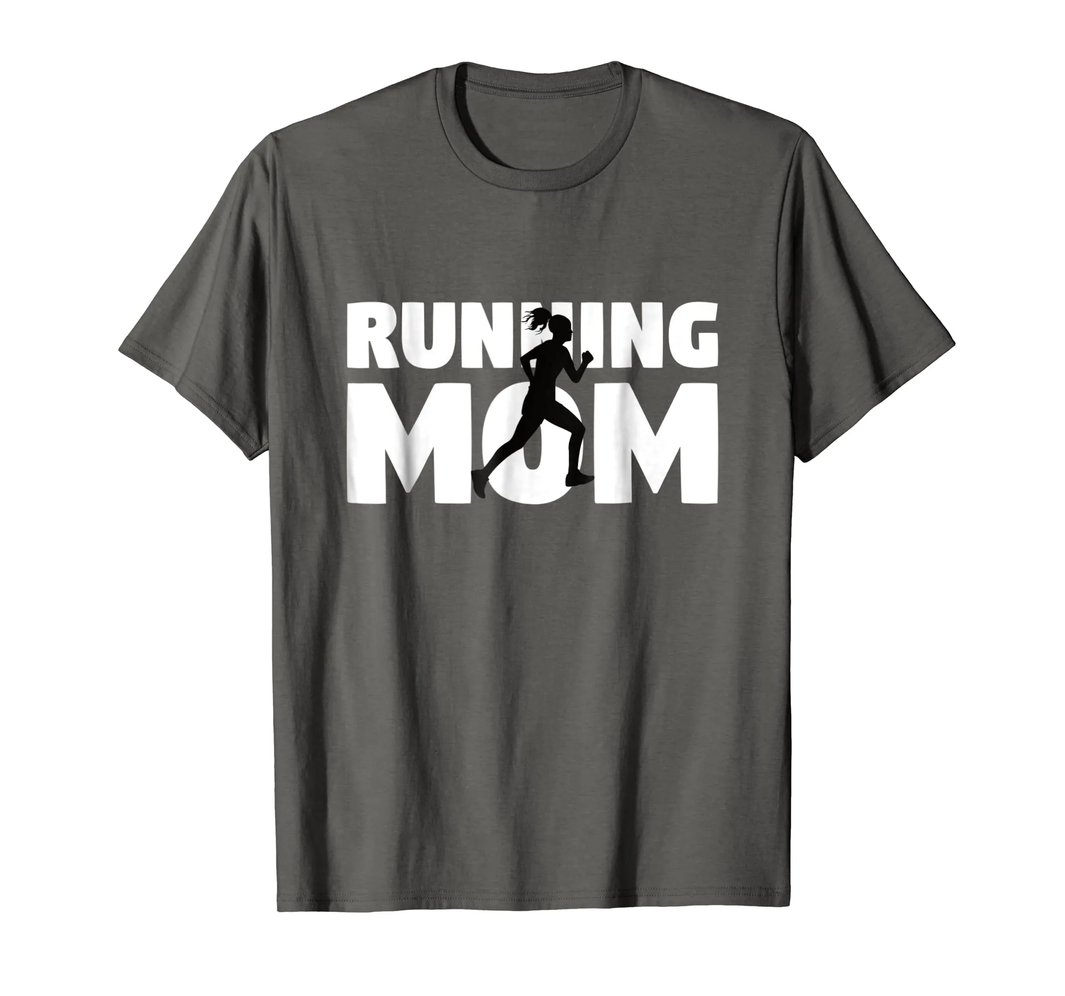 Running Mom T-Shirt Mother Running Silhouette Gift Tee