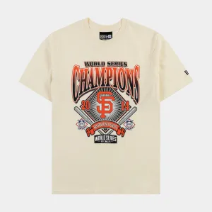 San Francisco Giants Mens Short Sleeve Shirt (Beige)