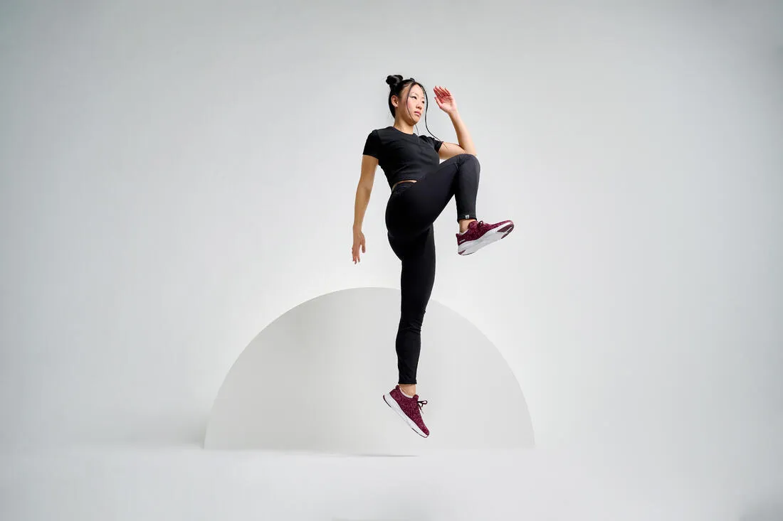 Short-Sleeved Cropped Fitness T-Shirt