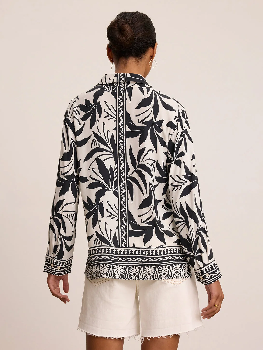 Sienna Fiji Print Shirt - Black