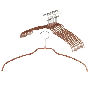 Silhouette Space-Saving Shirt Hanger, 42FT, Copper