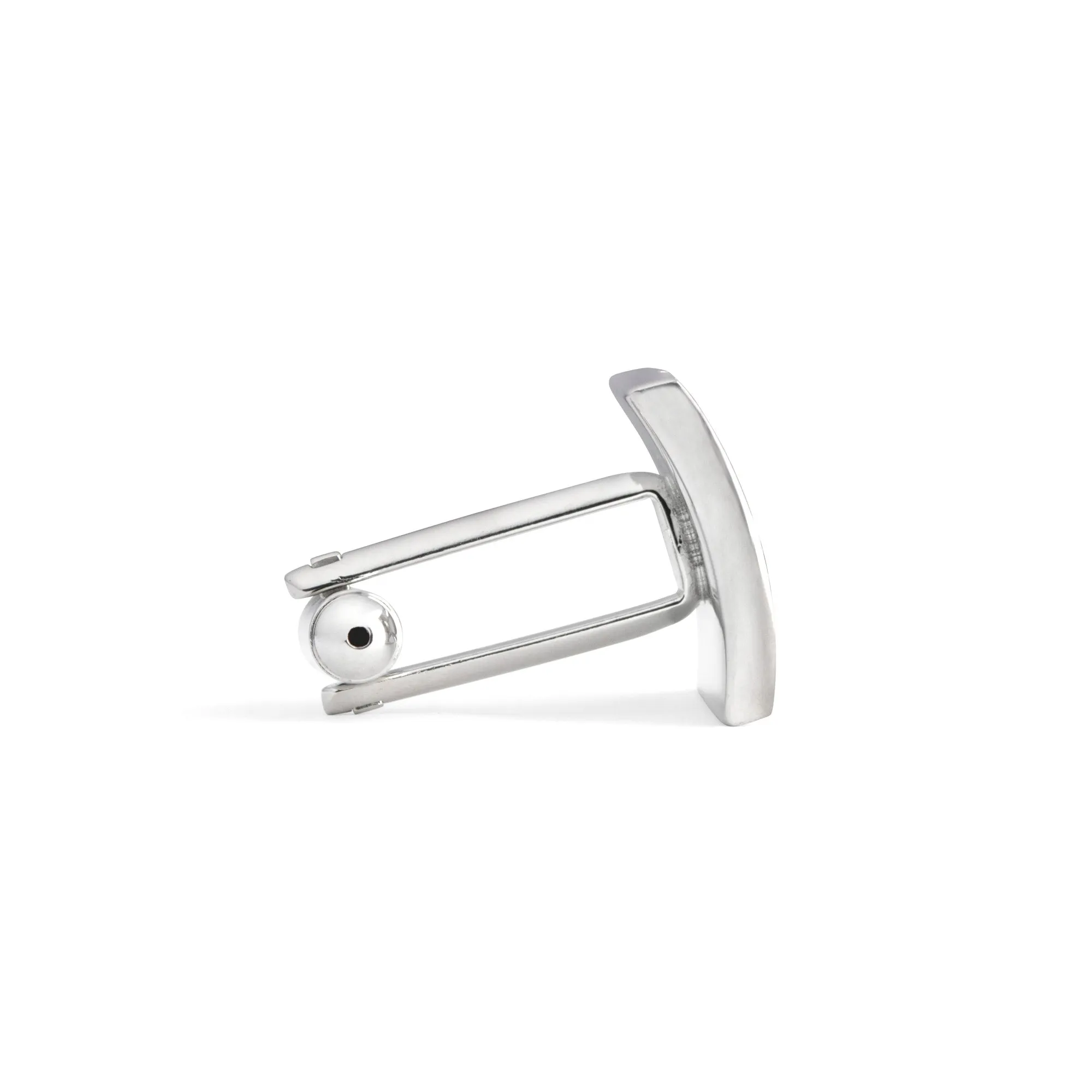 Simple Plain Brushed Square CufflinksA13