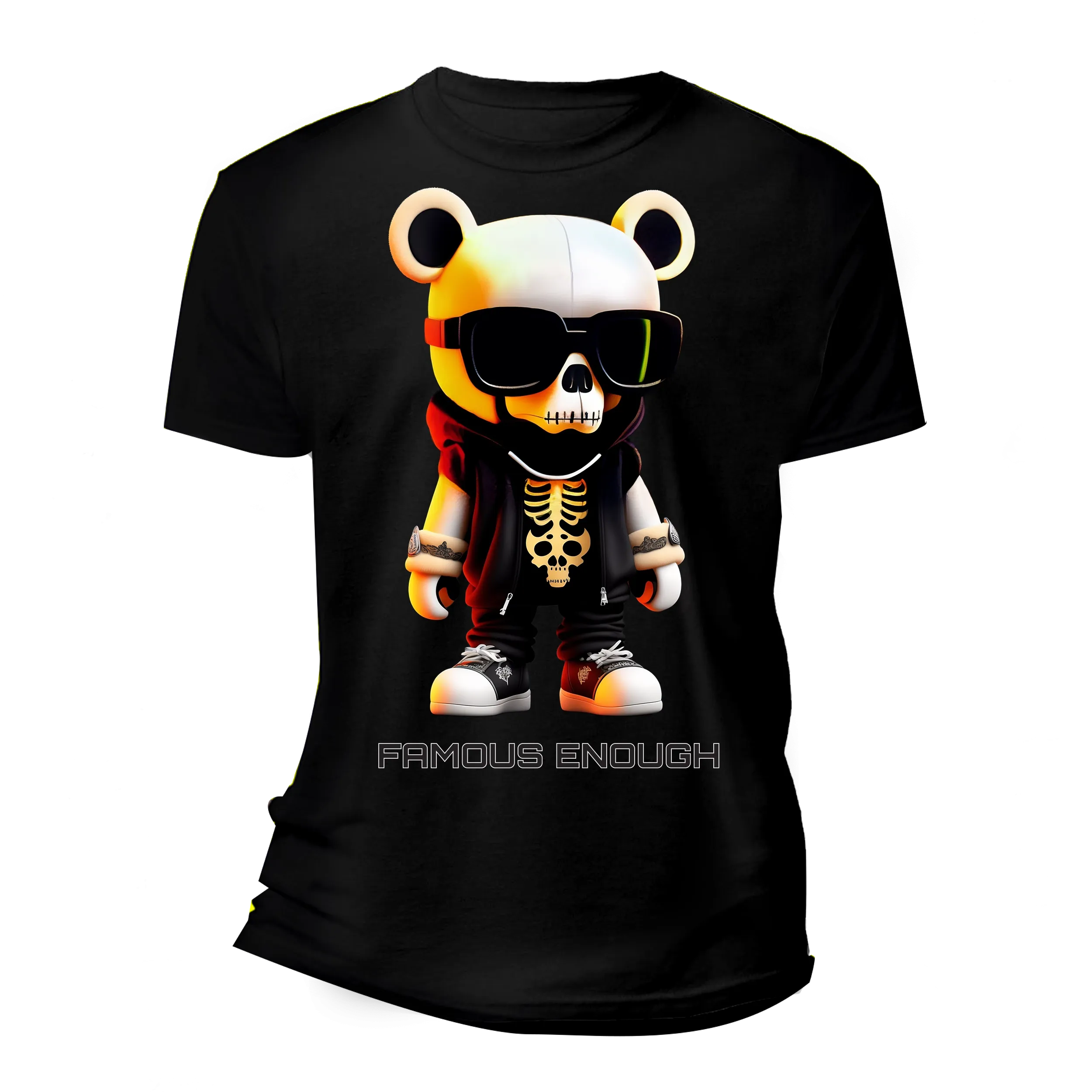 Skull Famous Enough AI T-Shirts DTG