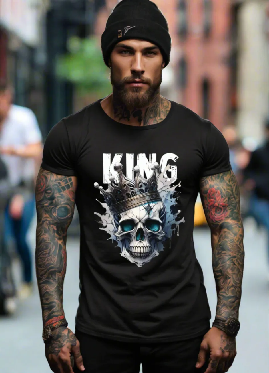 Skull King Art Exclusive T-Shirts | Grooveman Music