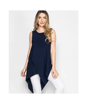 Sleeveless Pointed Hem Tunic