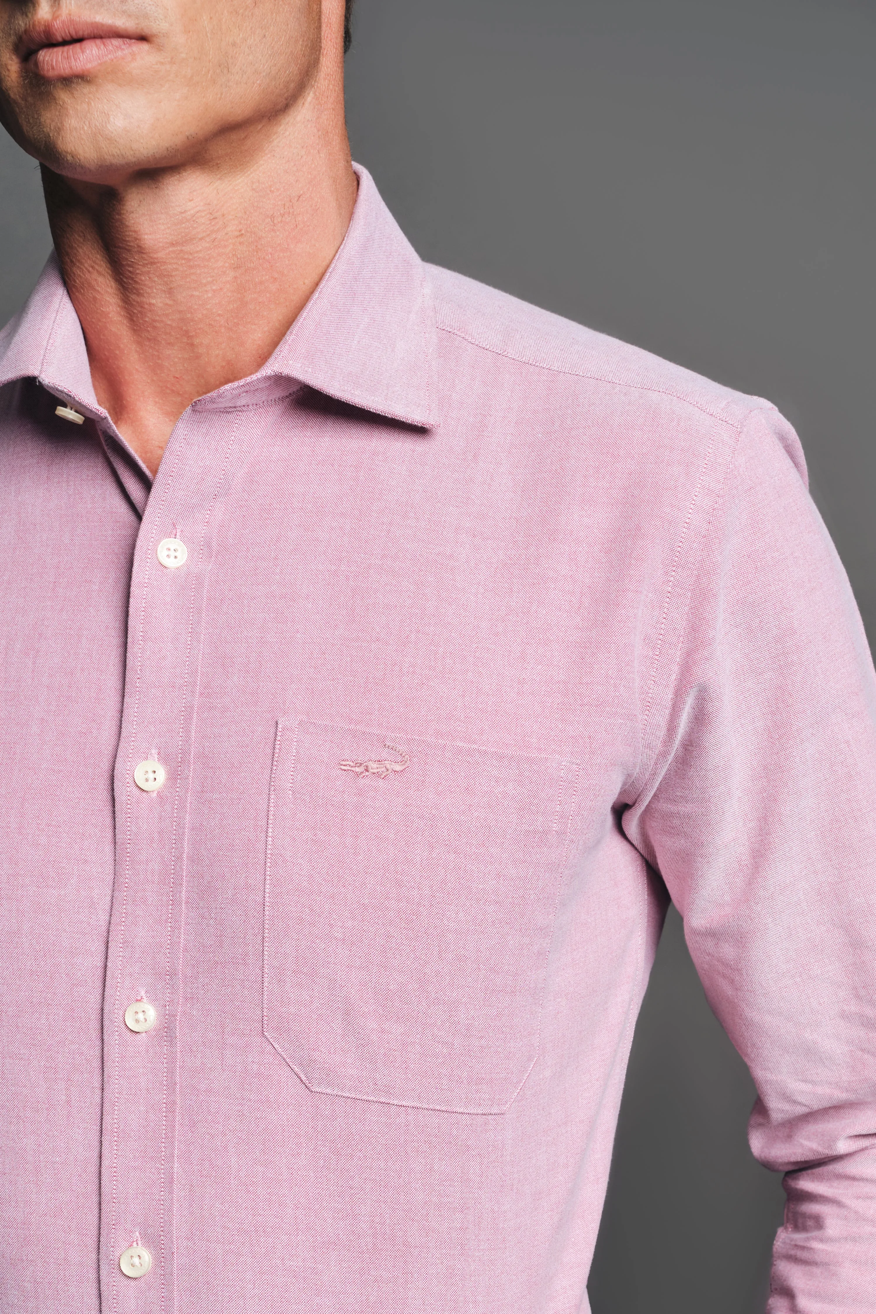 Slim Fit Long sleeves-Casual Shirts-True Red