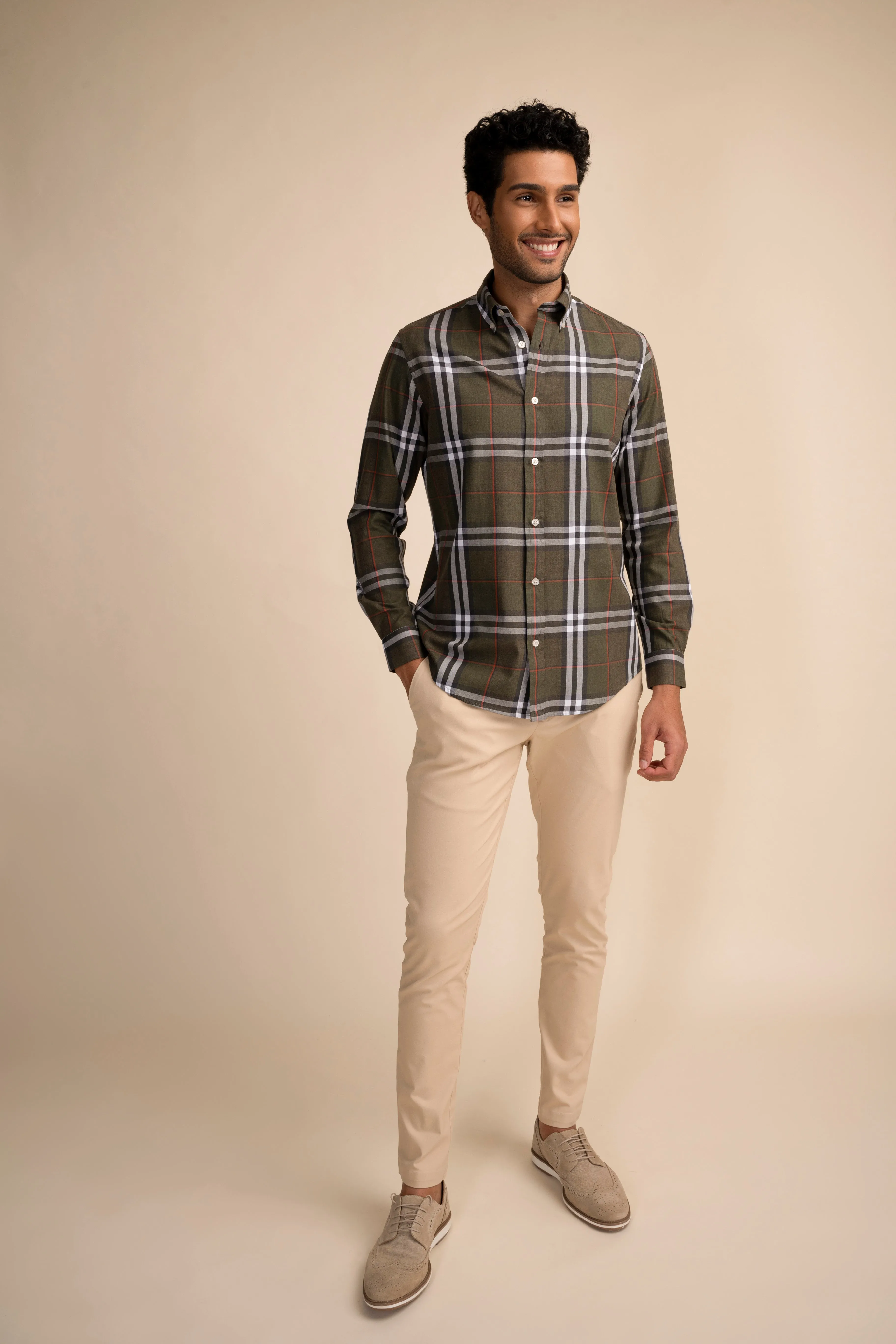 Soho Olive Button-Down Shirt