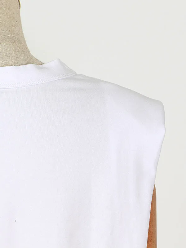 Solid Color Cap Sleeve Loose Round-Neck T-Shirts