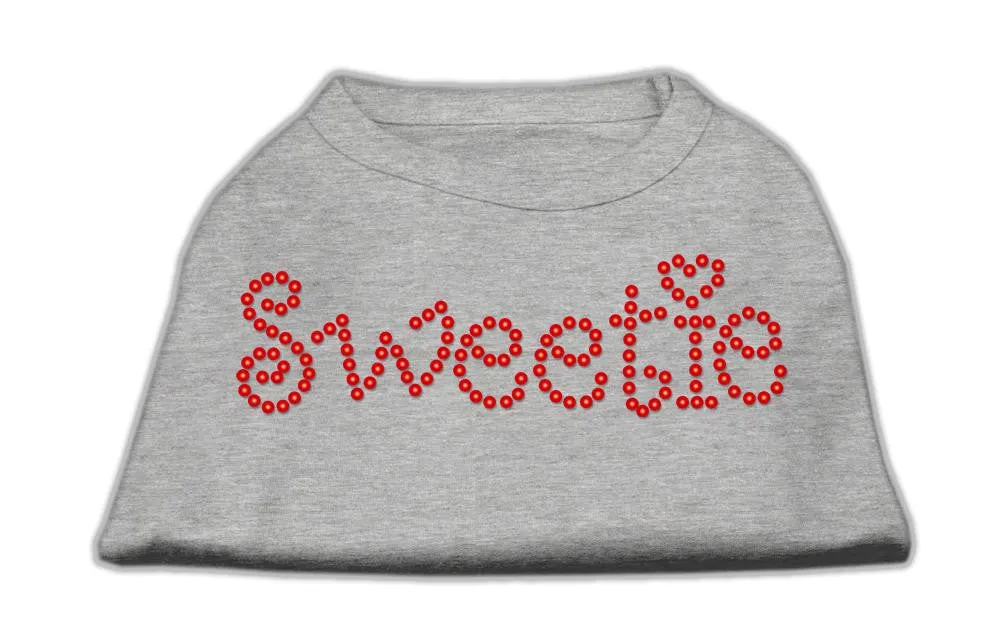 Sweetie Rhinestone Shirts Grey S (10)