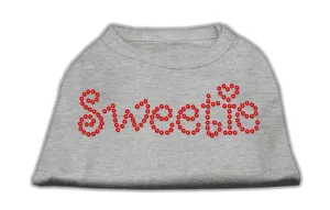 Sweetie Rhinestone Shirts Grey S (10)