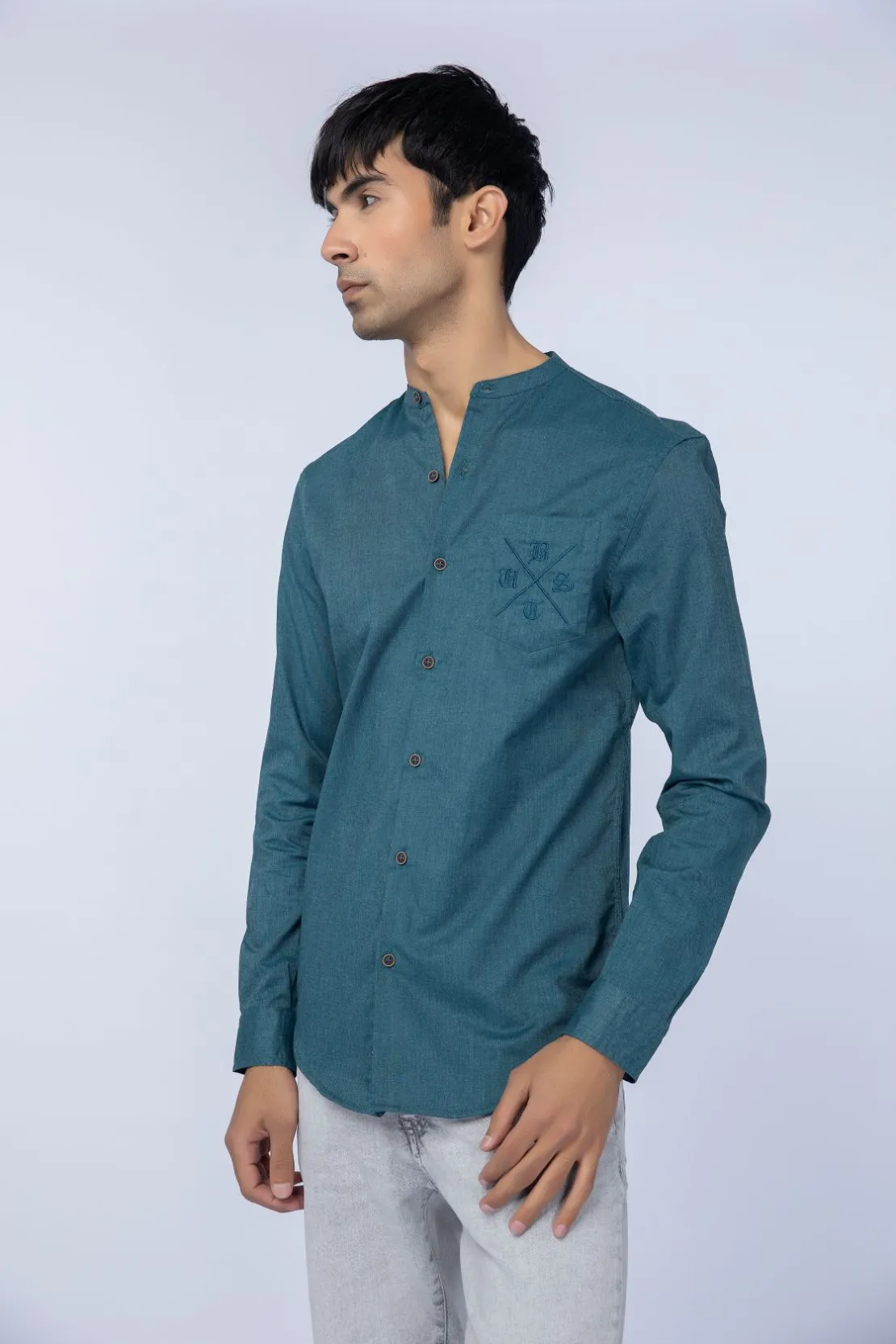 Teal Casual Shirts