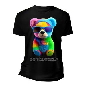 Teddy Be Yourself Rainbow AI T-Shirts DTG | Grooveman Music