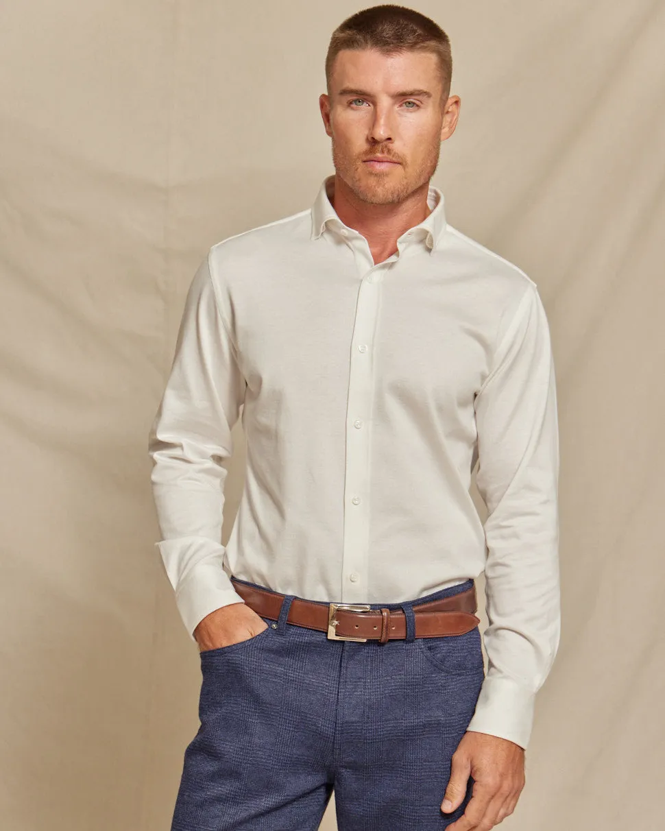 The Atlas - Liquid Cotton Button Down - White