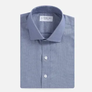 The Deep Blue Linden Dobby Custom Shirt