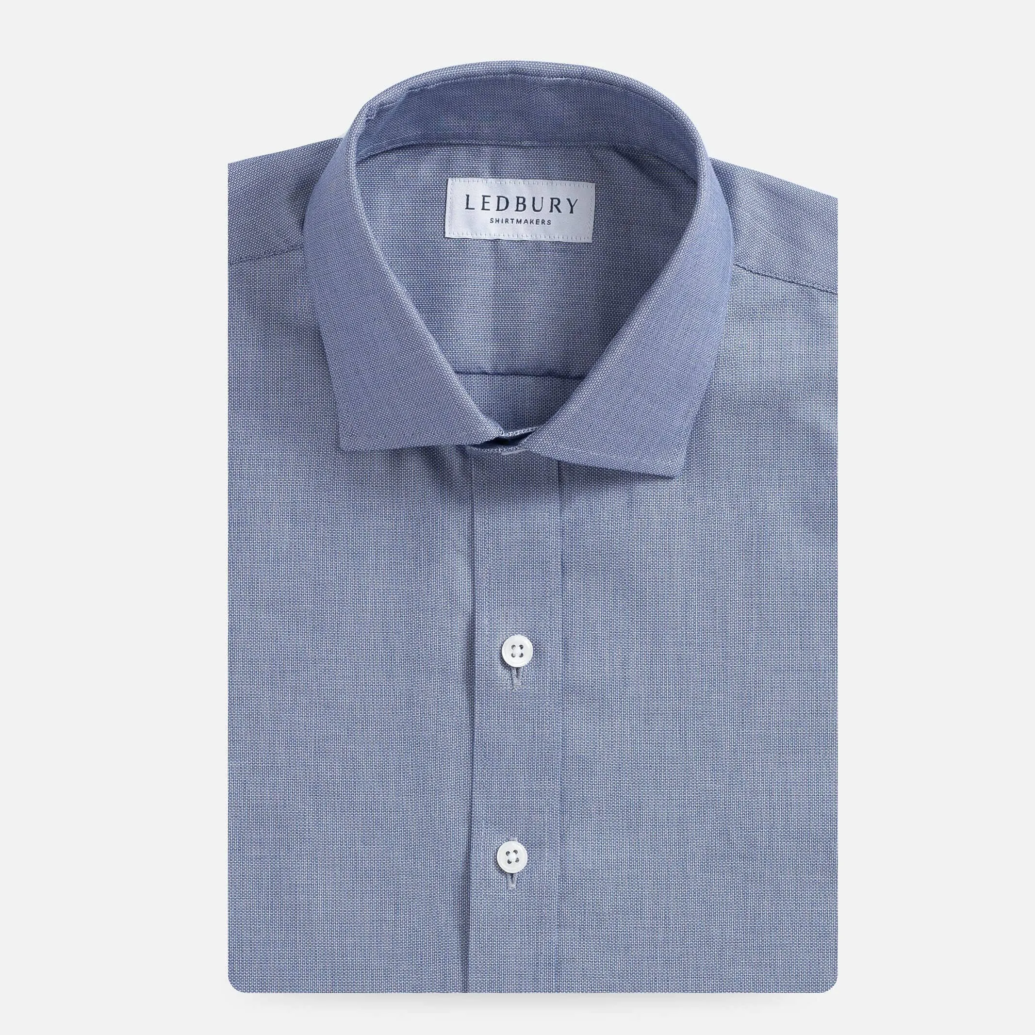 The Deep Blue Linden Dobby Custom Shirt