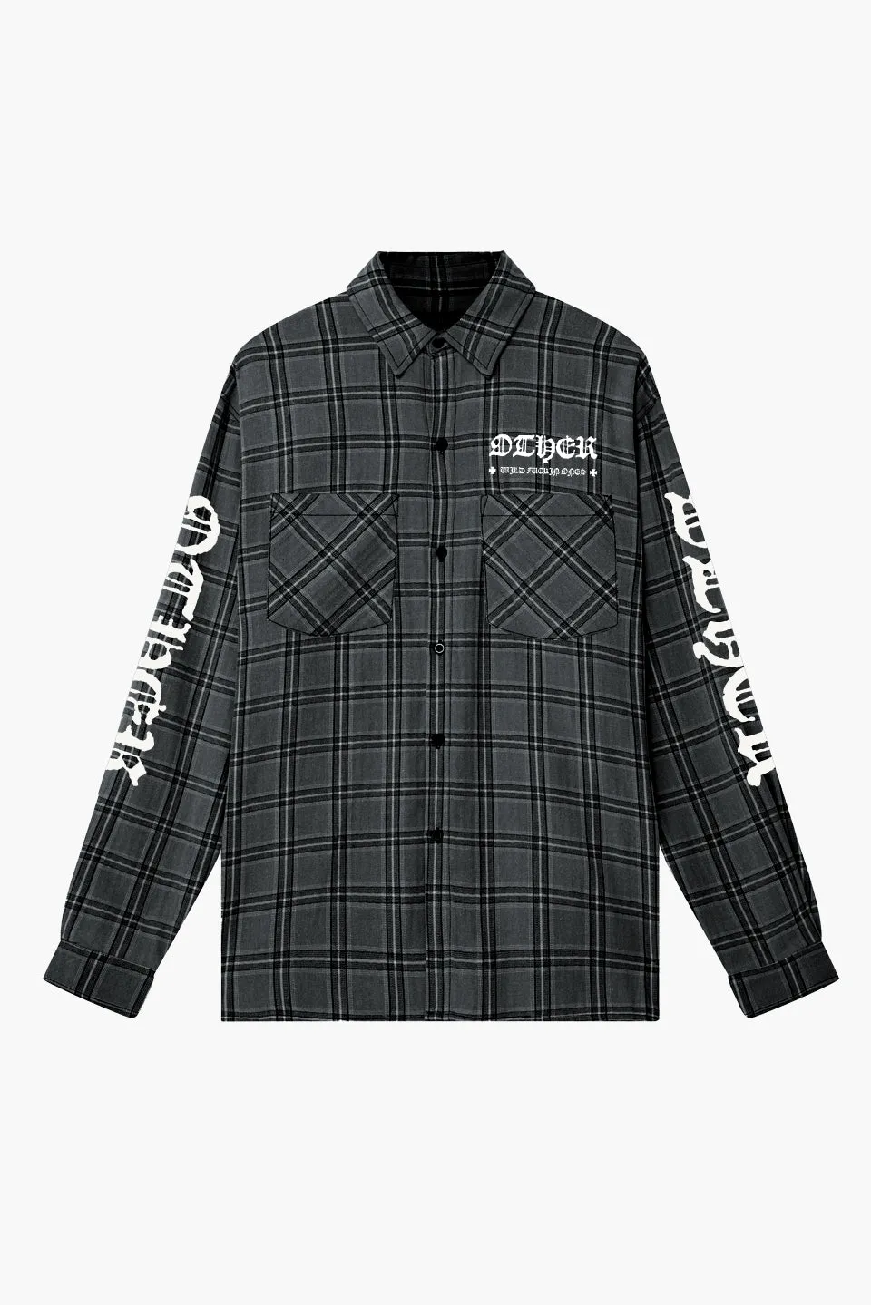 The Skull & Crossbones Vintage Flannel Shirt | Worn Black