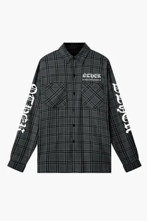 The Skull & Crossbones Vintage Flannel Shirt | Worn Black