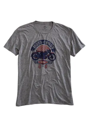 Tin Haul Unisex Moto Cross Motorcycle Grey 100% Cotton S/S T-Shirt