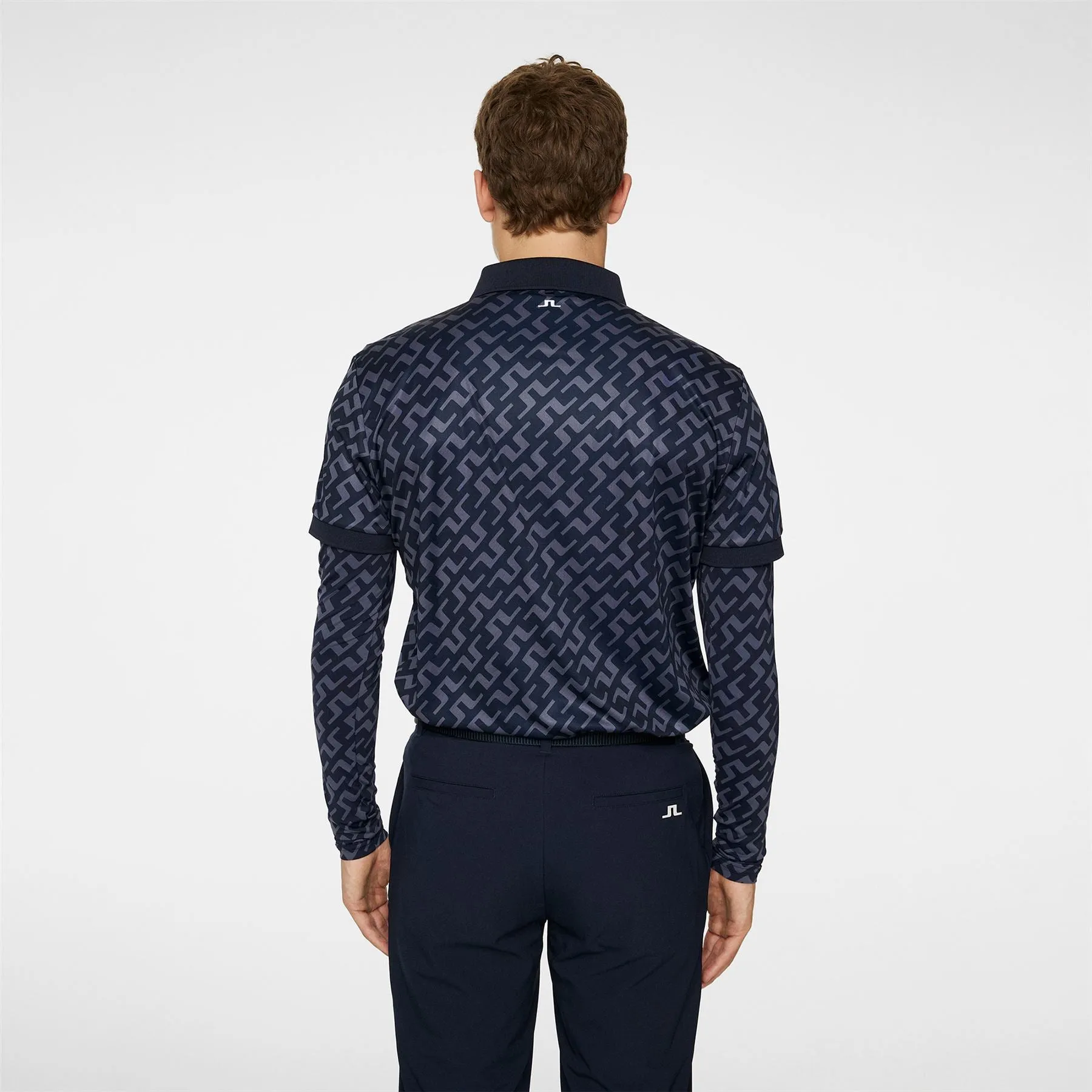 Tour Tech Regular Fit Print Polo Bias Bridge Navy - AW24