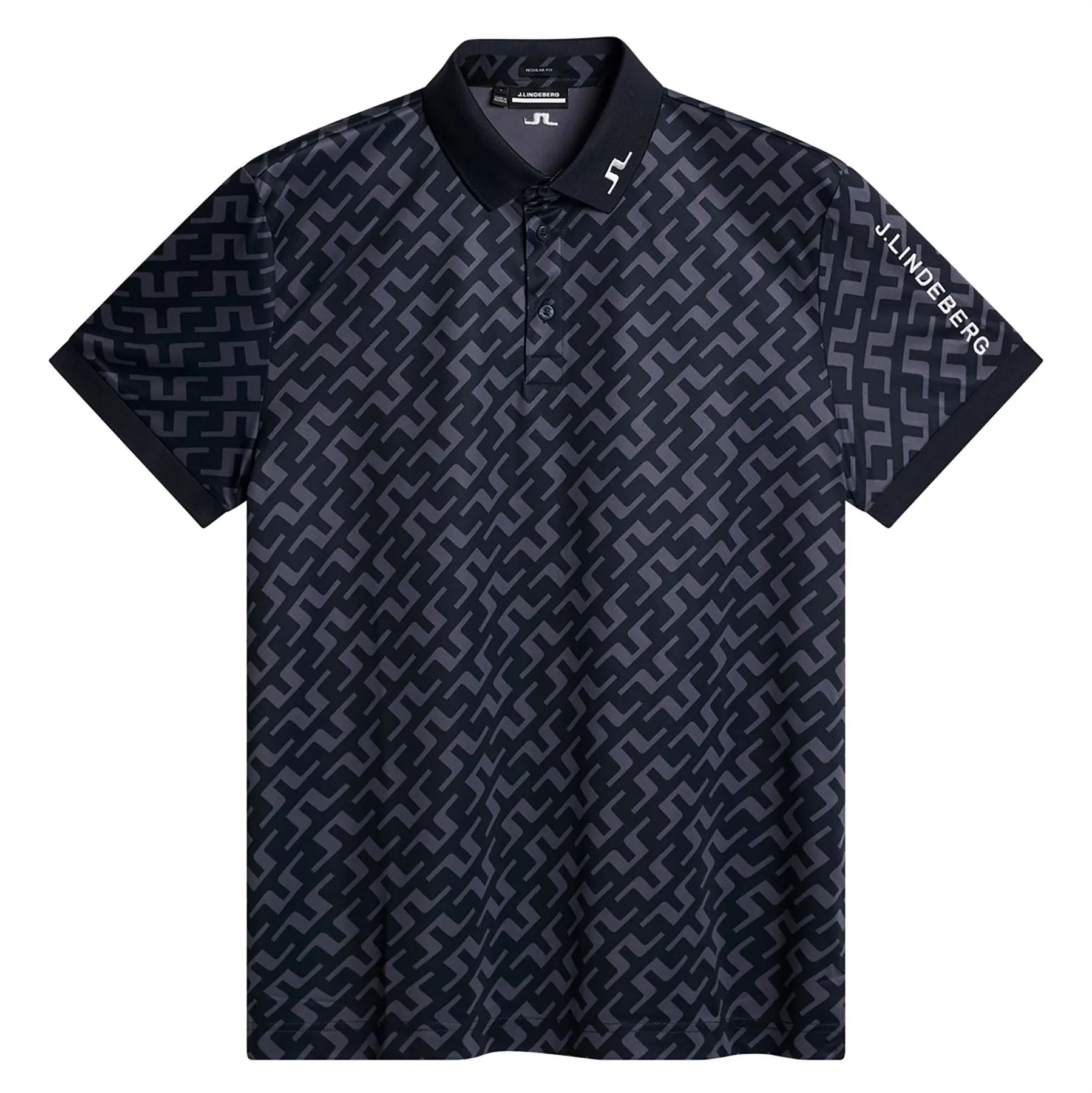 Tour Tech Regular Fit Print Polo Bias Bridge Navy - AW24