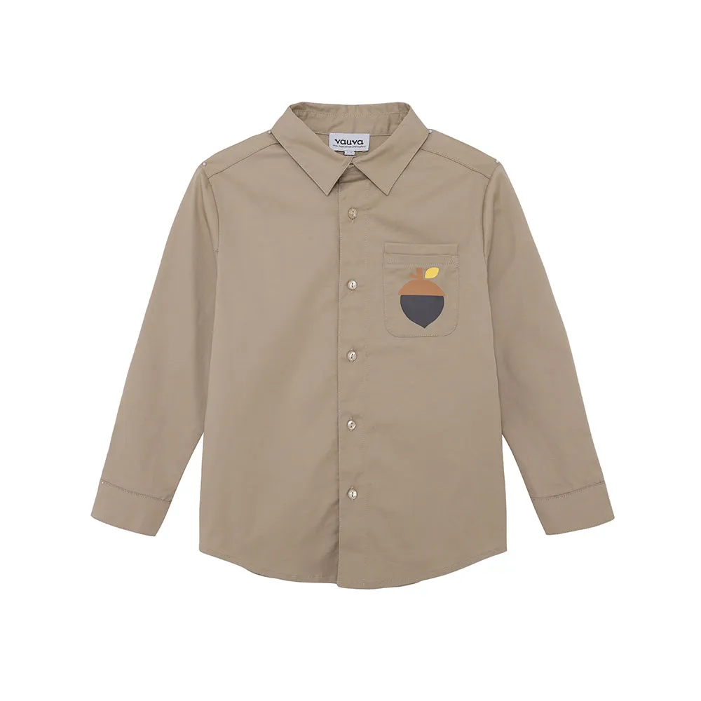 Vauva FW23 - Boys Cotton Shirt (Khaki)