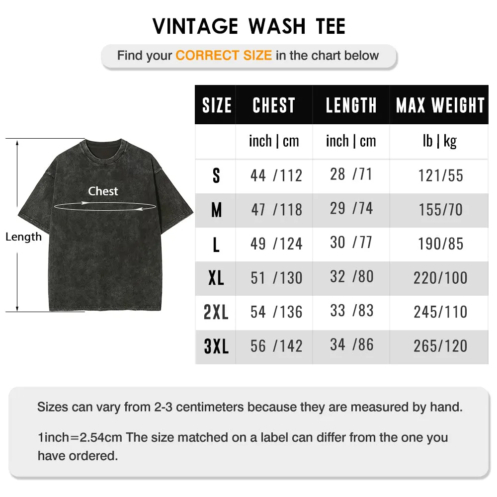 Viking Wolf Silhouette Washed T-Shirt