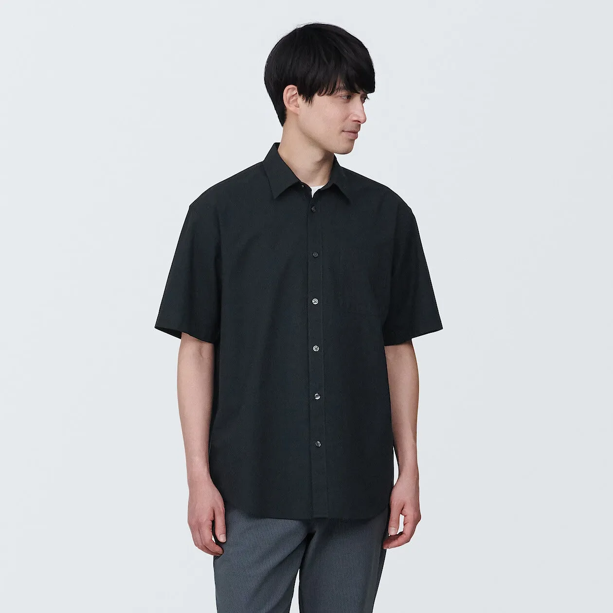 Washed Broadcloth Short Sleeve Shirt