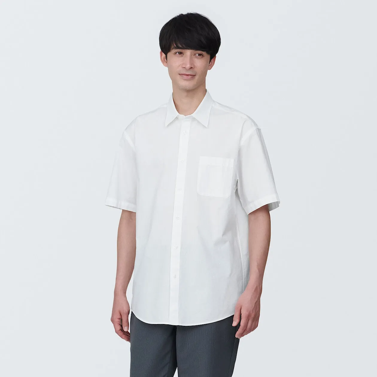 Washed Broadcloth Short Sleeve Shirt