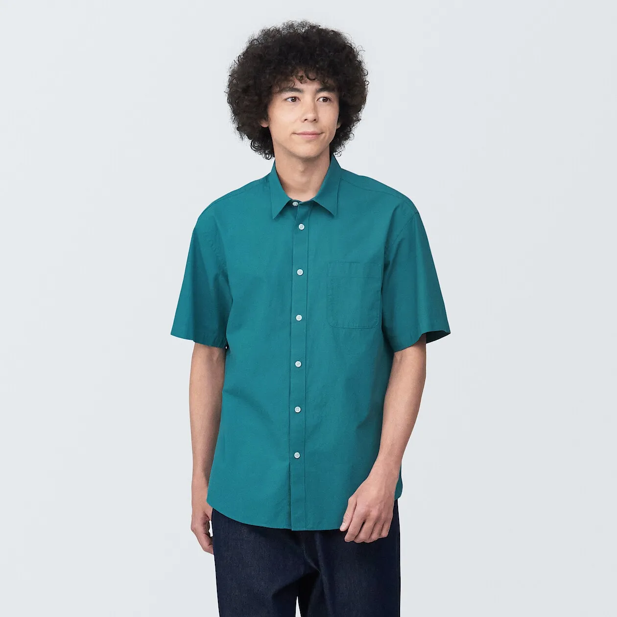 Washed Broadcloth Short Sleeve Shirt