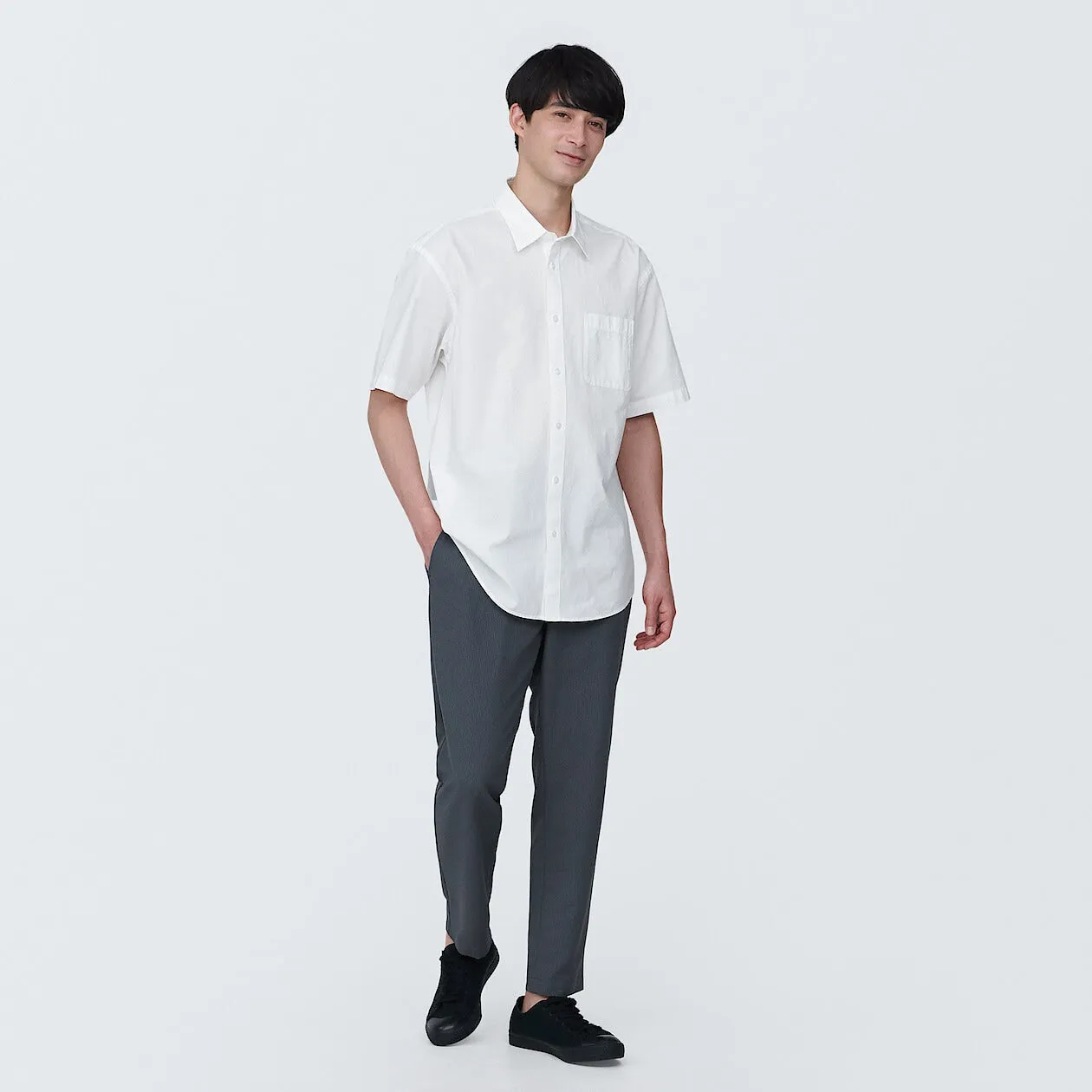 Washed Broadcloth Short Sleeve Shirt