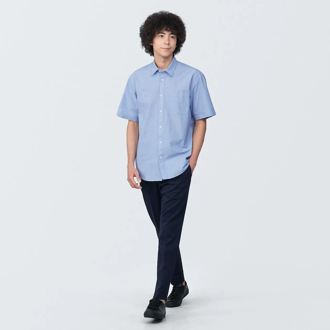 Washed Broadcloth Short Sleeve Shirt