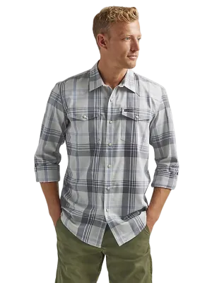 Wrangler Men's Western Plaid Gunnison River Shirt - Big