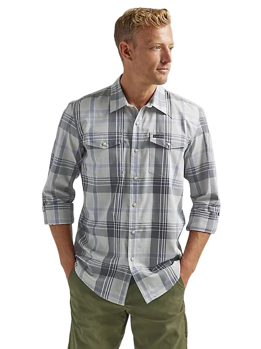 Wrangler Men's Western Plaid Gunnison River Shirt - Big