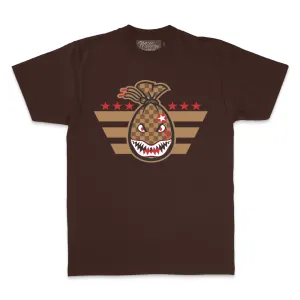 WWII Mouth Money Bag - Brown T-Shirt